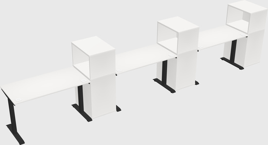 Height-adjustable desk - grade 3 w/cabinet