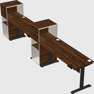 Height-adjustable desk - grade 3 w/cabinet