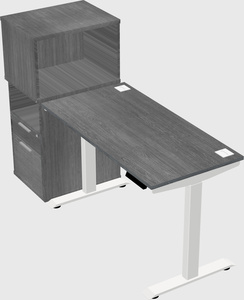 Height-adjustable desk - grade 3 w/cabinet