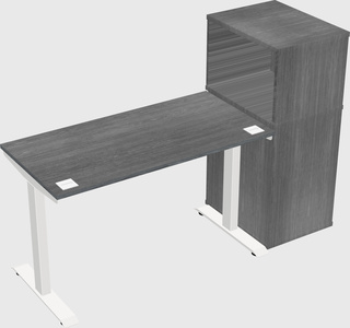 Height-adjustable desk - grade 3 w/cabinet