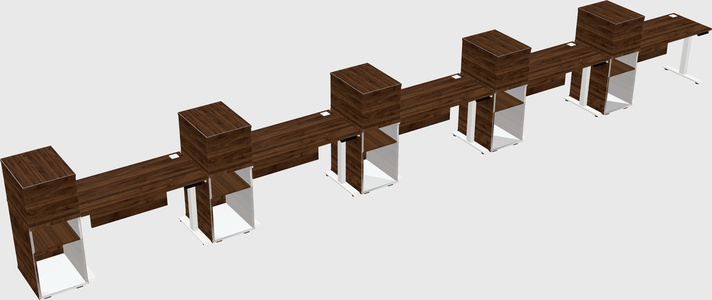 Height-adjustable desk - grade 3 w/cabinet