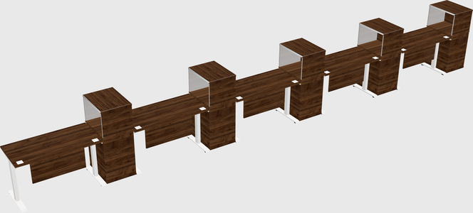Height-adjustable desk - grade 3 w/cabinet