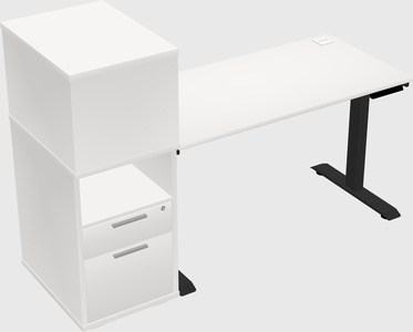 Height-adjustable desk - grade 3 w/cabinet