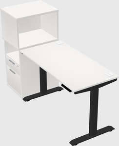 Height-adjustable desk - grade 3 w/cabinet