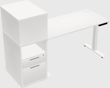 Height-adjustable desk - grade 3 w/cabinet