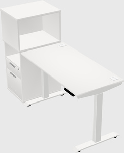 Height-adjustable desk - grade 3 w/cabinet