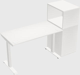 Height-adjustable desk - grade 3 w/cabinet