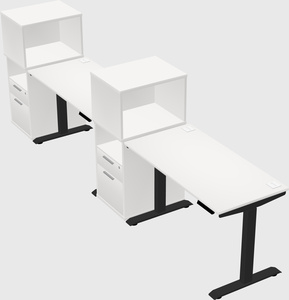 Height-adjustable desk - grade 3 w/cabinet