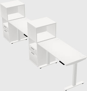 Height-adjustable desk - grade 3 w/cabinet