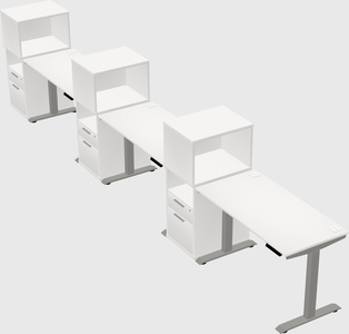 Height-adjustable desk - grade 3 w/cabinet