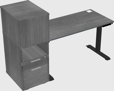 Height-adjustable desk - grade 3 w/cabinet