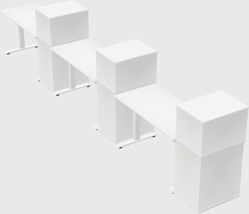 Height-adjustable desk - grade 3 w/cabinet