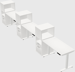 Height-adjustable desk - grade 3 w/cabinet