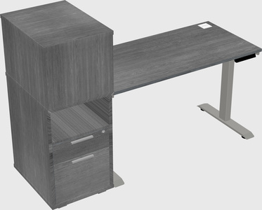 Height-adjustable desk - grade 3 w/cabinet