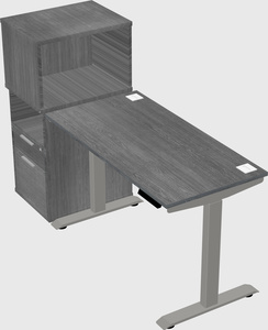 Height-adjustable desk - grade 3 w/cabinet