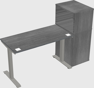Height-adjustable desk - grade 3 w/cabinet