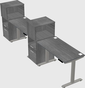 Height-adjustable desk - grade 3 w/cabinet