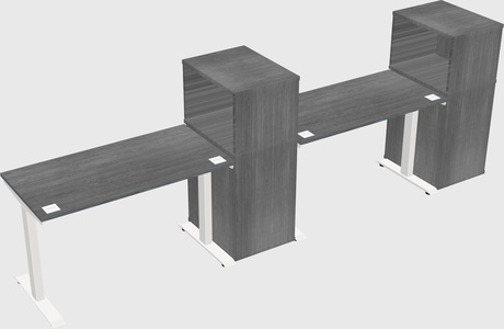 Height-adjustable desk - grade 3 w/cabinet