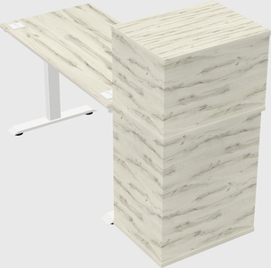 Height-adjustable desk - grade 3 w/cabinet
