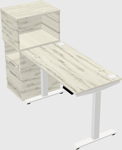 Height-adjustable desk - grade 3 w/cabinet