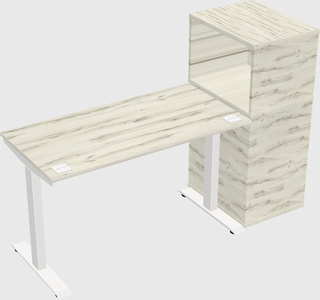 Height-adjustable desk - grade 3 w/cabinet