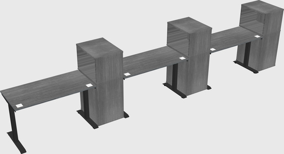 Height-adjustable desk - grade 3 w/cabinet