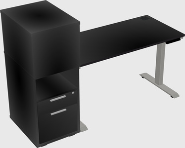 Height-adjustable desk - grade 3 w/cabinet