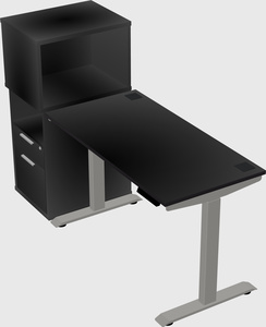 Height-adjustable desk - grade 3 w/cabinet