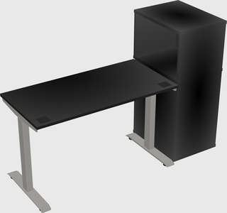 Height-adjustable desk - grade 3 w/cabinet