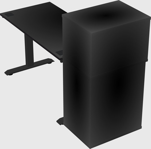 Height-adjustable desk - grade 3 w/cabinet