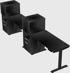Height-adjustable desk - grade 3 w/cabinet