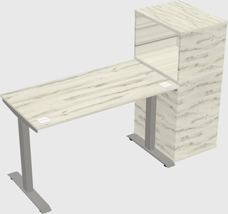 Height-adjustable desk - grade 3 w/cabinet