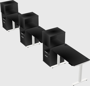 Height-adjustable desk - grade 3 w/cabinet