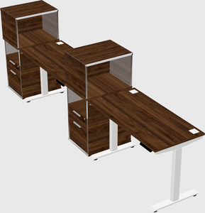 Height-adjustable desk - grade 3 w/cabinet