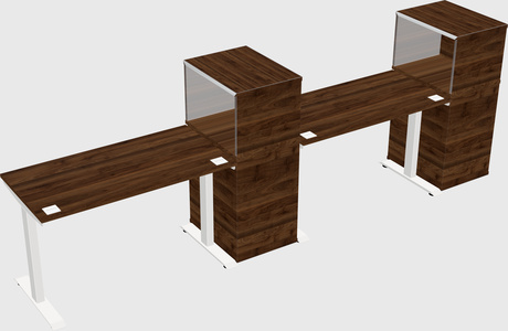 Height-adjustable desk - grade 3 w/cabinet