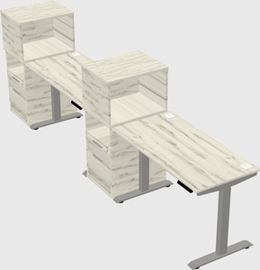 Height-adjustable desk - grade 3 w/cabinet