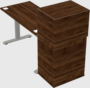 Height-adjustable desk - grade 3 w/cabinet