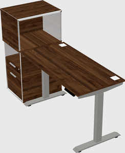 Height-adjustable desk - grade 3 w/cabinet