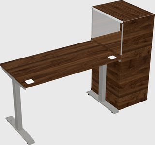 Height-adjustable desk - grade 3 w/cabinet