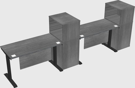Height-adjustable desk - grade 3 w/cabinet