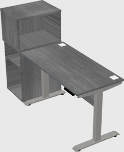 Height-adjustable desk - grade 3 w/cabinet