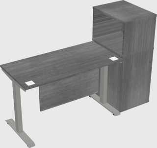 Height-adjustable desk - grade 3 w/cabinet