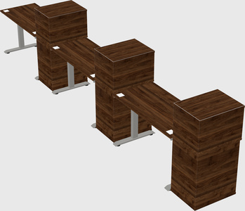 Height-adjustable desk - grade 3 w/cabinet
