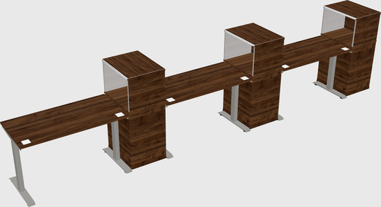 Height-adjustable desk - grade 3 w/cabinet