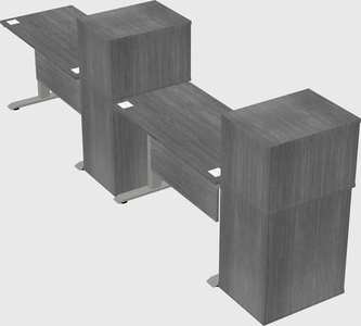 Height-adjustable desk - grade 3 w/cabinet
