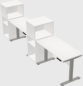 Height-adjustable desk - grade 3 w/cabinet
