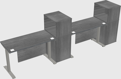Height-adjustable desk - grade 3 w/cabinet