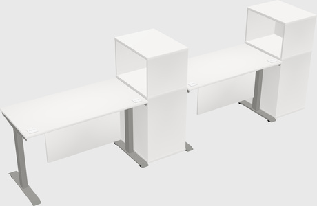 Height-adjustable desk - grade 3 w/cabinet