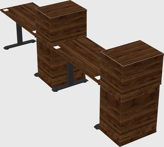 Height-adjustable desk - grade 3 w/cabinet