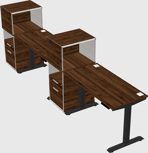 Height-adjustable desk - grade 3 w/cabinet